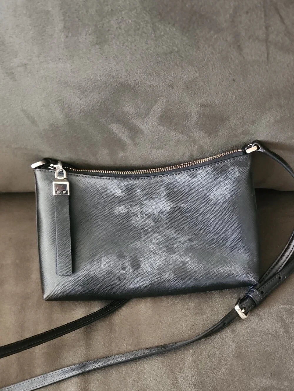 kate spade black saffiano leather slim crossbody